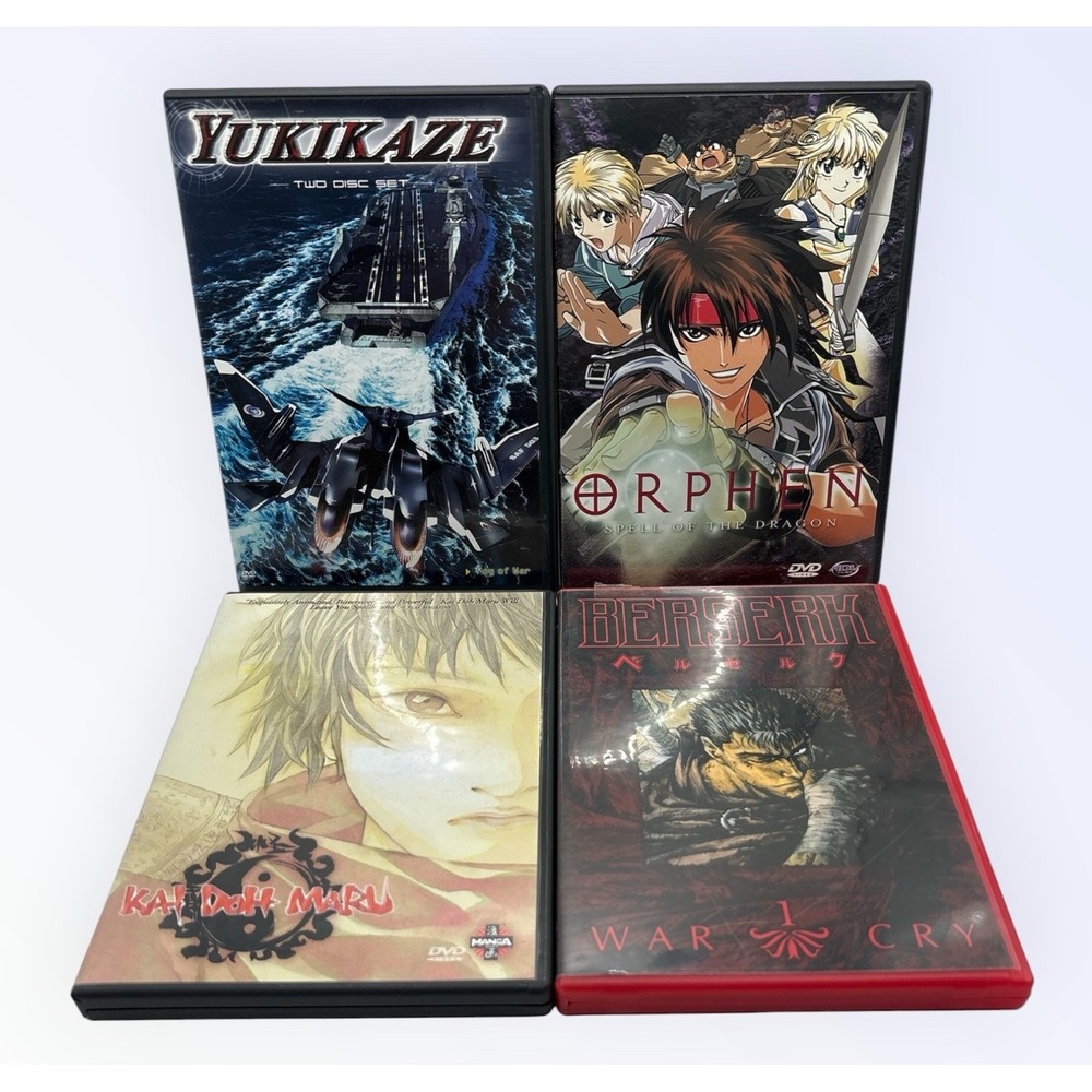 ANIME DVD LOT 4 YUKAKZE ORPHEN KAI DOH MARU BERSERK